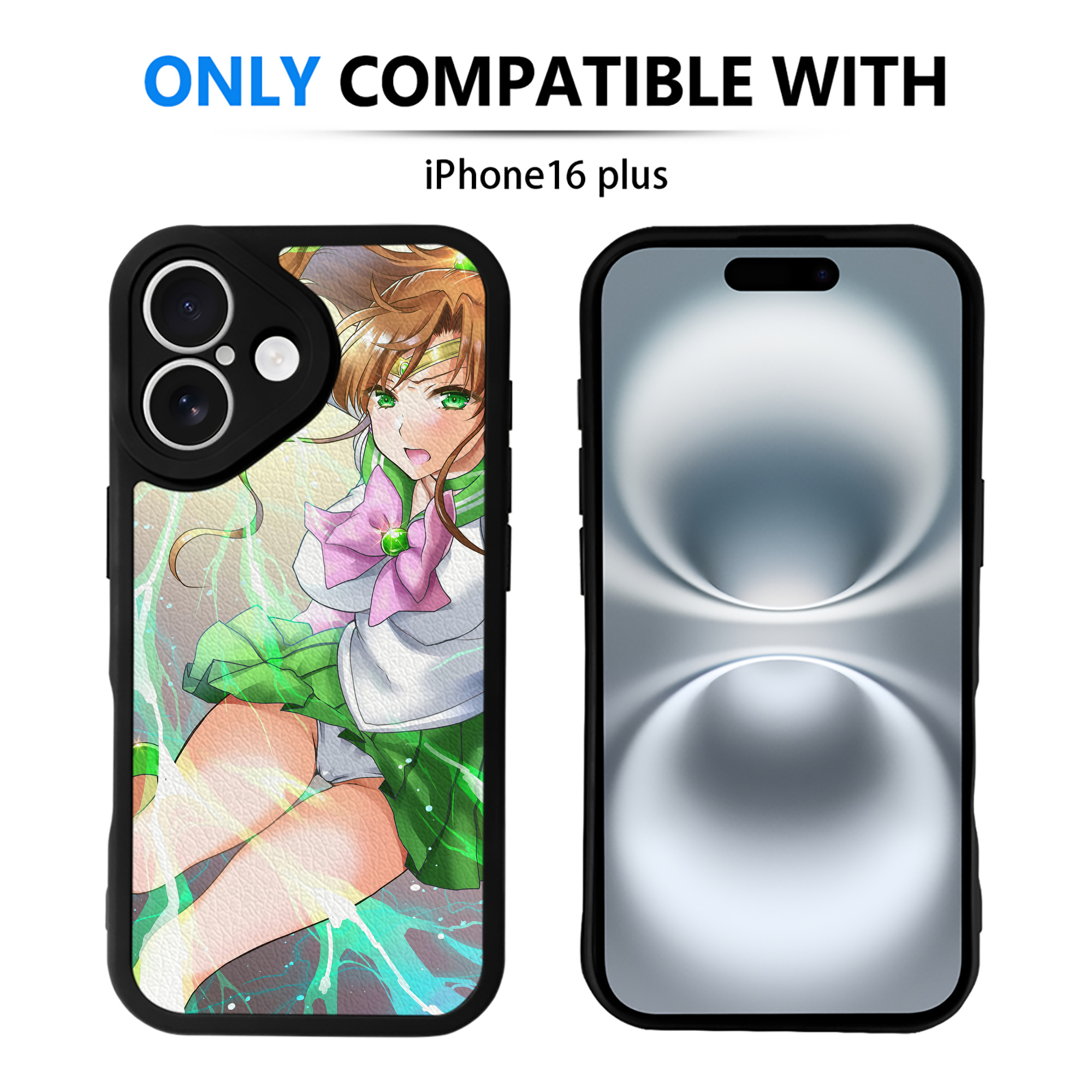 （画像用） 美少女戦士セーラームーン Sailor Moon 【iPhone 16シリーズ対応】シリコンスマホケース（レザー調） 材質：シリコン